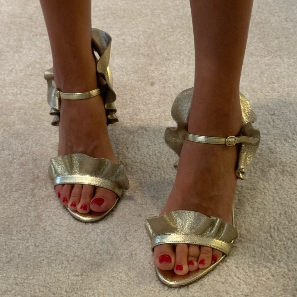 Gold BCBG heels